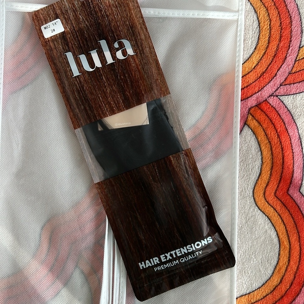 LULA Halo Black Hair Extension with Adjustable Wire - Straight